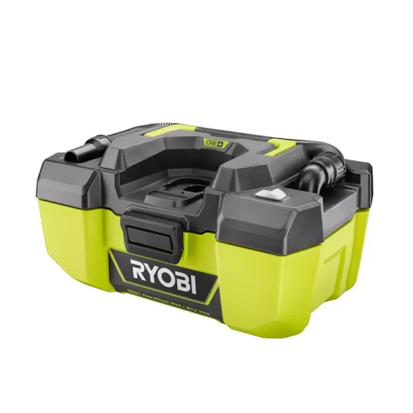 RYOBI 18-Volt ONE+ 3 Gal. Project Wet/Dry Vacuum w/Accessory Storage and Lithium-Ion 4.0 Ah LITHIUM+ HP High Capacity Battery