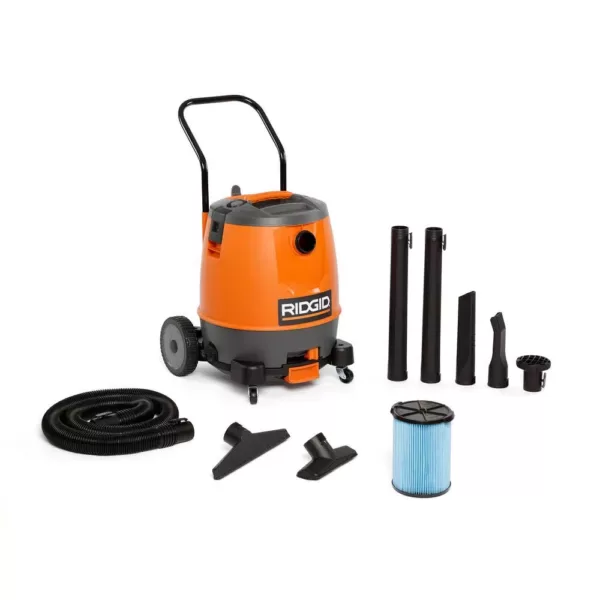 RIDGID 16 Gal. 6.5-Peak HP Motor-On-Bottom Wet/Dry Shop Vacuum with Fine Dust Filter, Hose and Accessories