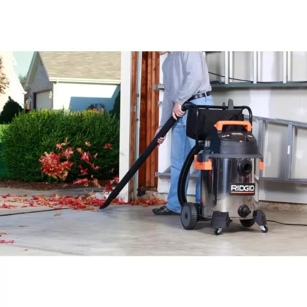 RIDGID 16 Gal. 6.5-Peak HP Stainless Steel Wet/Dry Shop Vacuum with Filter, Hose and Accessories