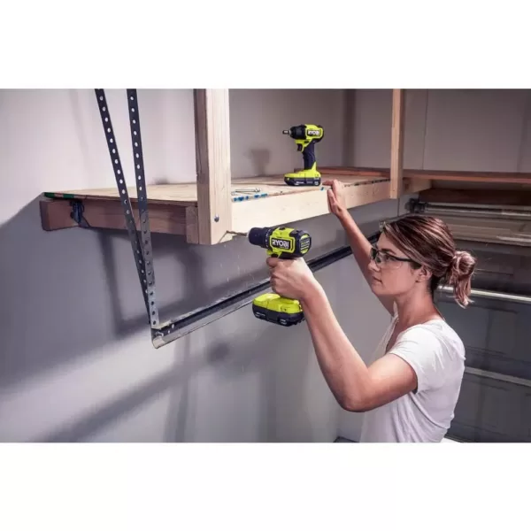 RYOBI ONE+ HP 18V Brushless Cordless Compact with 1/2 in. Drill/Driver, One-Handed Recip Saw, (2) 1.5 Ah Batteries, Charger