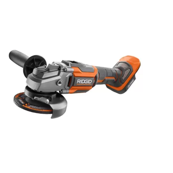 RIDGID 18-Volt OCTANE 4-1/2 in. Angle Grinder with 18-Volt Lithium-Ion 2.0 Ah Battery and Charger Kit