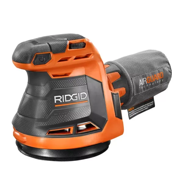 RIDGID 18-Volt Cordless 5 in. Random Orbit Sander with 1.5 Ah Lithium-Ion Battery