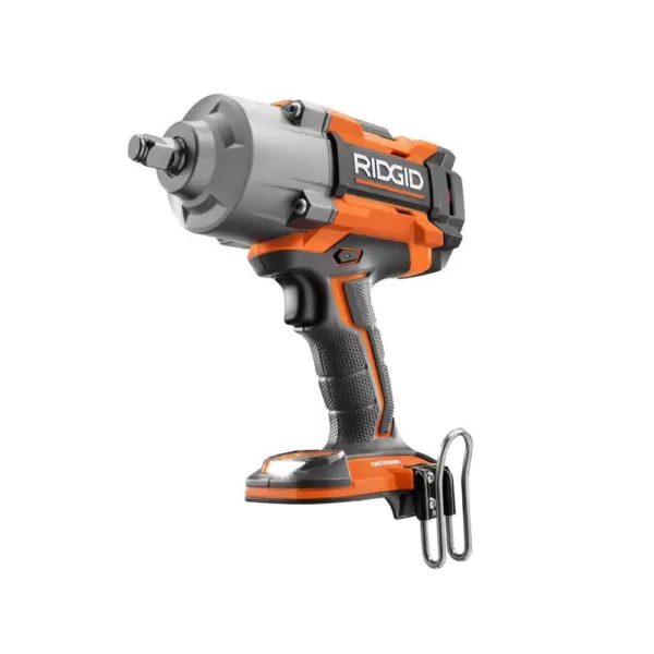 RIDGID 18-Volt OCTANE Cordless Brushless 1/2 in. High Torque 6-Mode Impact Wrench (Tool-Only) with Belt Clip