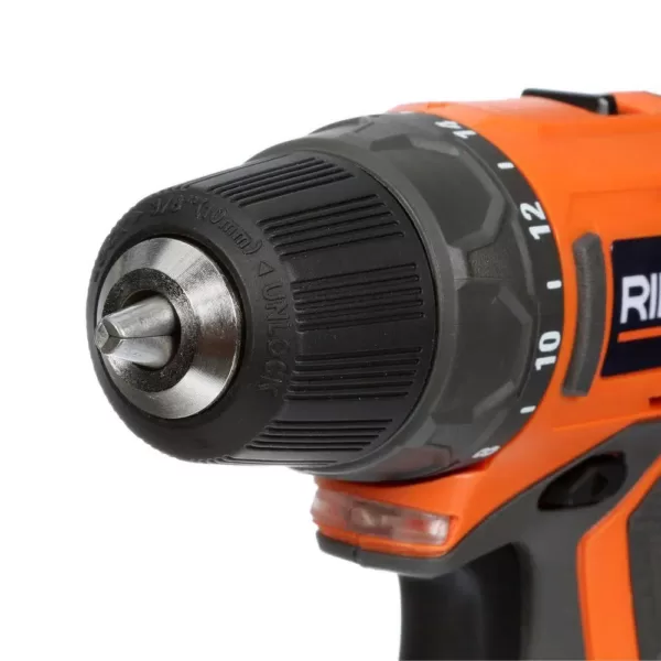 RIDGID 12-Volt Lithium-Ion 3/8 in. Cordless 2-Speed Drill Kit