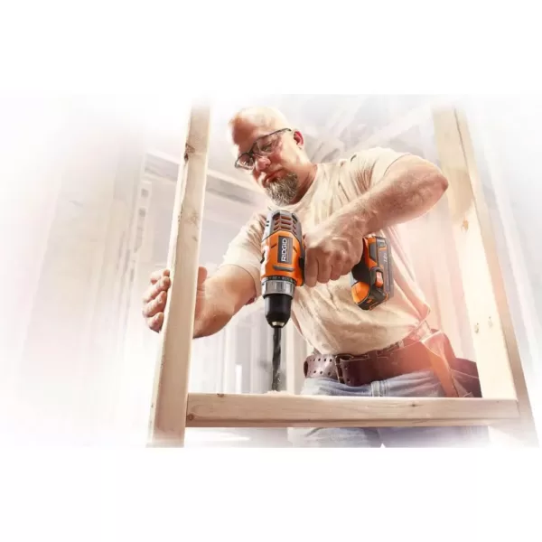 RIDGID 18-Volt Lithium-Ion Cordless 2-Speed 1/2 in. Compact Drill/Driver Kit with 2 Ah Battery, Charger, and Tool Bag