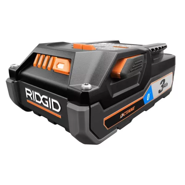 RIDGID 18-Volt OCTANE Bluetooth 3.0 Ah Battery 2-Pack