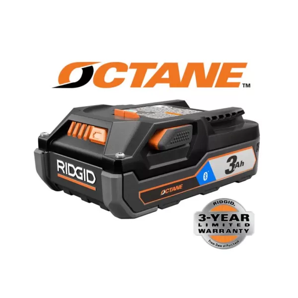 RIDGID 18-Volt OCTANE Bluetooth 3.0 Ah Battery