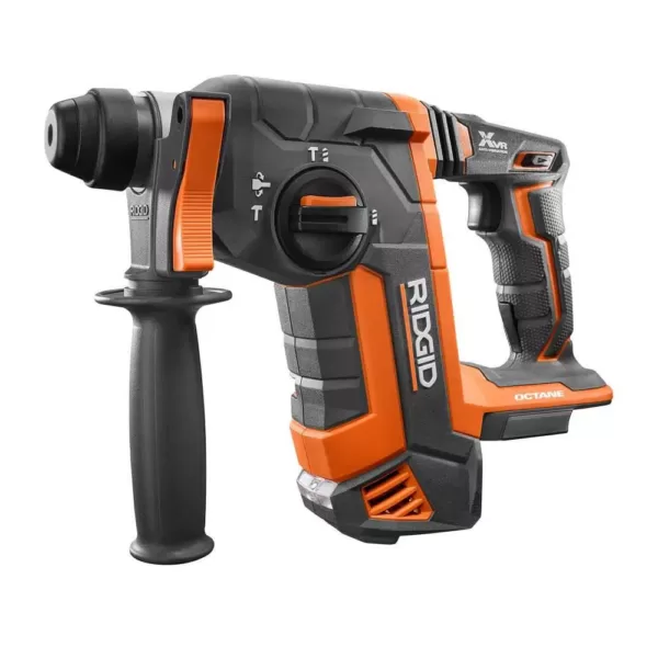 RIDGID 18-Volt OCTANE Brushless 1 in. SDS-Plus Rotary Hammer with 18-Volt 2.0 Ah Lithium-Ion Battery and Charger Kit