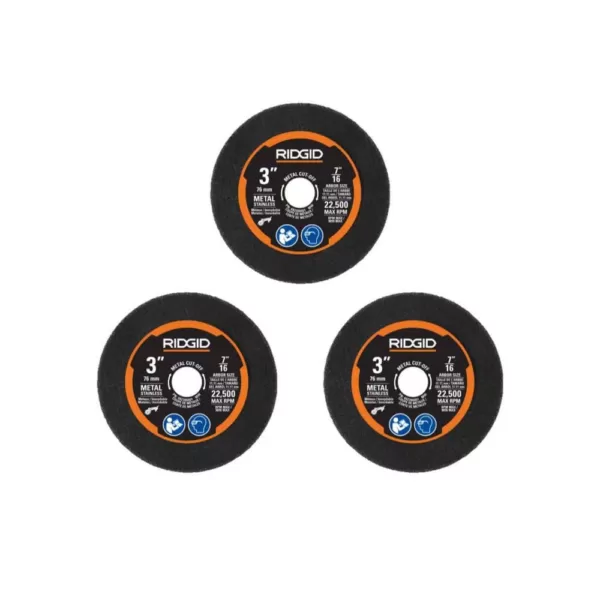 RIDGID Metal Cut-Off Wheel Set (3-Piece)