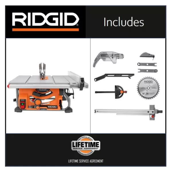 RIDGID 15 Amp 10 in. Table Saw