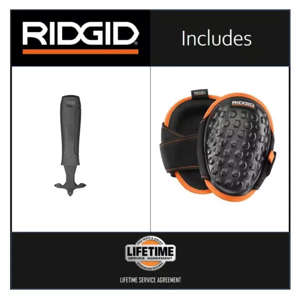 RIDGID Backerboard Scoring Knife with Gel-Foam Knee Pads