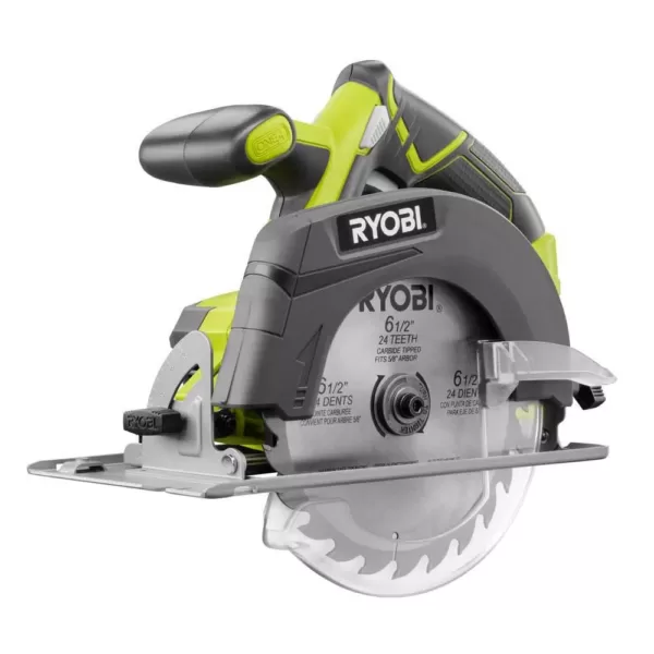 RYOBI 18-Volt ONE+ Cordless 6-1/2 in. Circular Saw with Lithium-Ion 2.0 Ah Battery and Dual Chemistry IntelliPort Charger