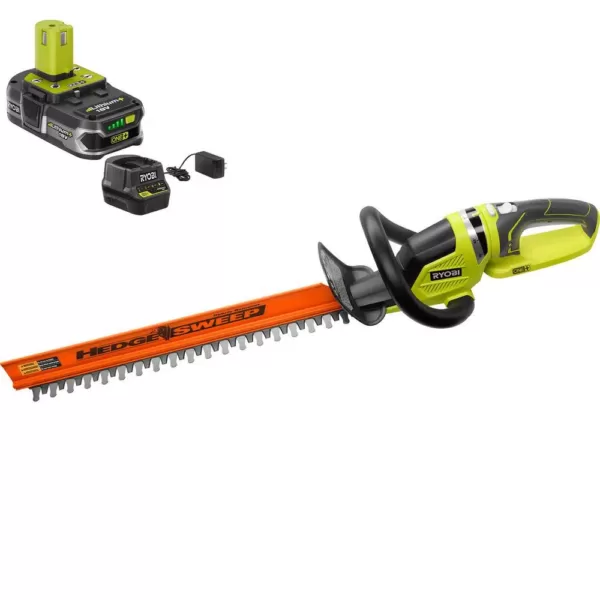 RYOBI ONE+ Lithium+ 22 in. 18-Volt Lithium-Ion Cordless Hedge Trimmer - 1.5 Ah Battery and Charger Included