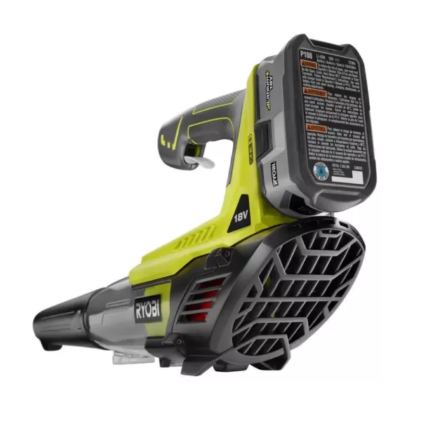 RYOBI ONE+ 100 MPH 280 CFM Variable-Speed 18-Volt Lithium-Ion Cordless Jet Fan Leaf Blower 4Ah Battery and Charger Included