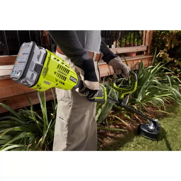 RYOBI ONE+ 18-Volt Lithium-Ion Brushless Cordless String Trimmer - 4.0 Ah Battery and Charger Included