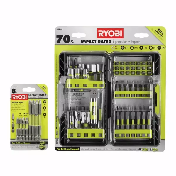 RYOBI Impact Rated Driving Kit With (8-pc) Impact Rated Driving Kit