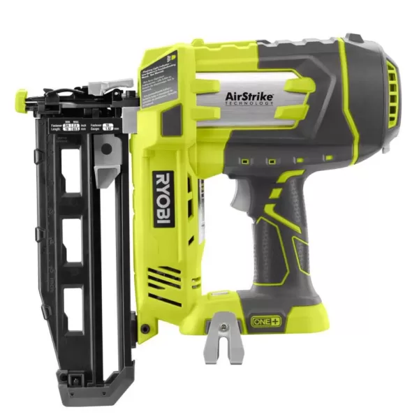 RYOBI 18-Volt ONE+ AirStrike 16-Gauge Cordless Straight Finish Nailer Kit with ONE+ 2.0 Ah Lithium-Ion Battery and Charger