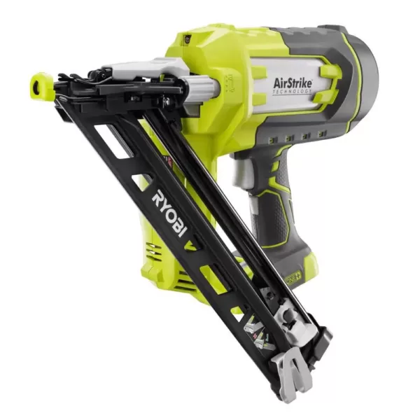 RYOBI 18-Volt ONE+ Lithium-Ion Cordless AirStrike 15-Gauge Angled Nailer Kit with ONE+ Lithium-Ion 2.0 Ah Battery and Charger