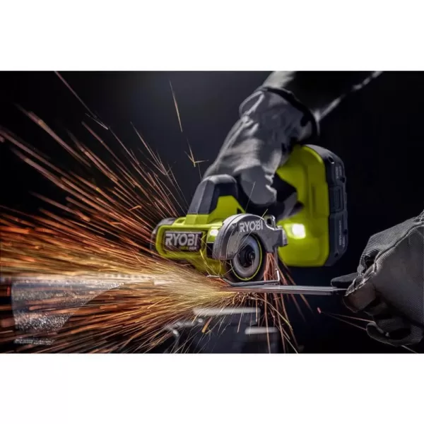 RYOBI ONE+ HP 18V Brushless Cordless Compact 3/8 in. Impact Wrench and Compact Cut-Off Tool (Tools Only)