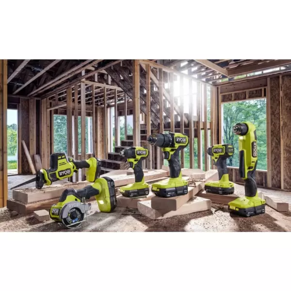 RYOBI ONE+ HP 18V Brushless Cordless Compact 3/8 in. Impact Wrench and Compact Cut-Off Tool (Tools Only)