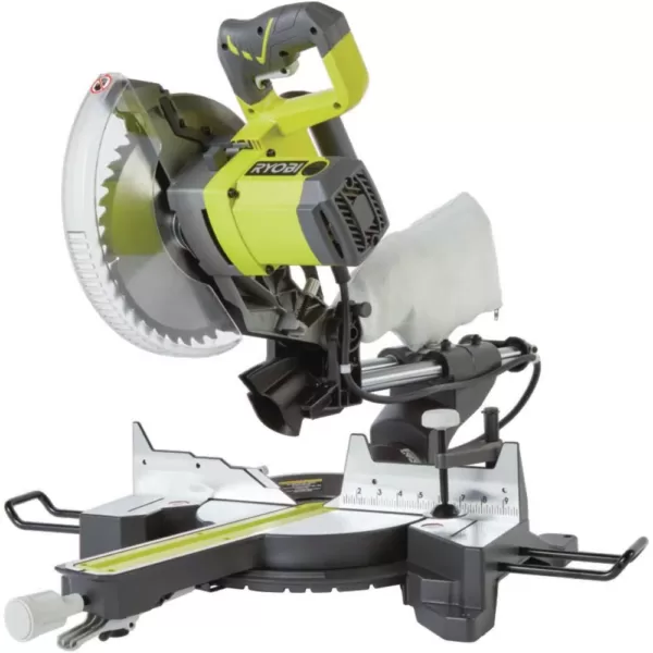 RYOBI 15 Amp 10 in. Sliding Compound Miter Saw and 18-Volt Cordless Airstrike ONE+ Pin Nailer Kit