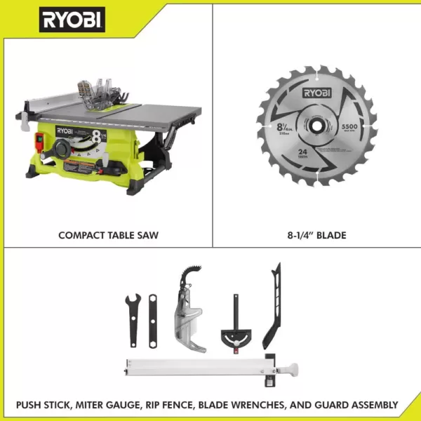 RYOBI 13 Amp 8-1/4 in. Table Saw