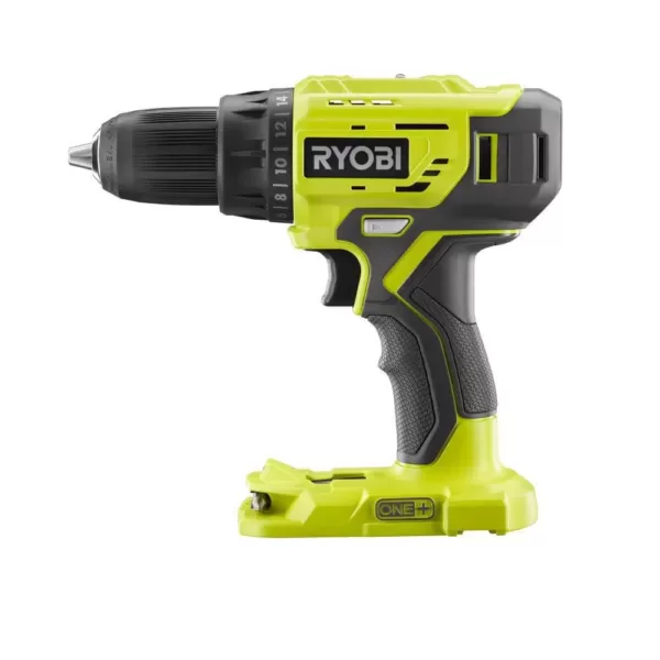 RYOBI ONE+ 18V Cordless 1/2 in. Drill Driver Kit w/ (2) 1.5 Ah Batteries, Charger, & Bag w/ Impact Rated Driving Kit (70Piece)