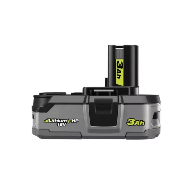 RYOBI 18-Volt ONE+ 2.0 Ah Lithium-Ion Compact Battery and 3.0 Ah Lithium-Ion LITHIUM+ HP High Capacity Battery