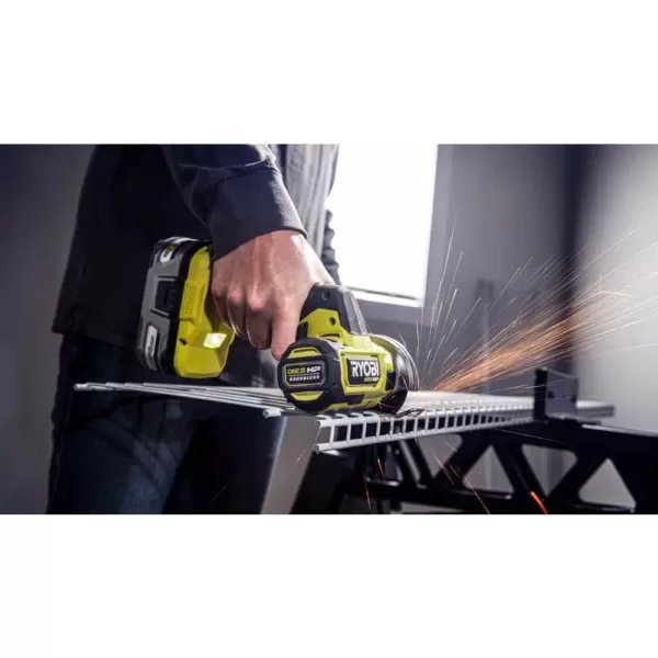 RYOBI ONE+ HP 18V Brushless Cordless Compact 2-Tool Combo Kit with One-Handed Reciprocating Saw and Cut-Off Tool (Tools Only)