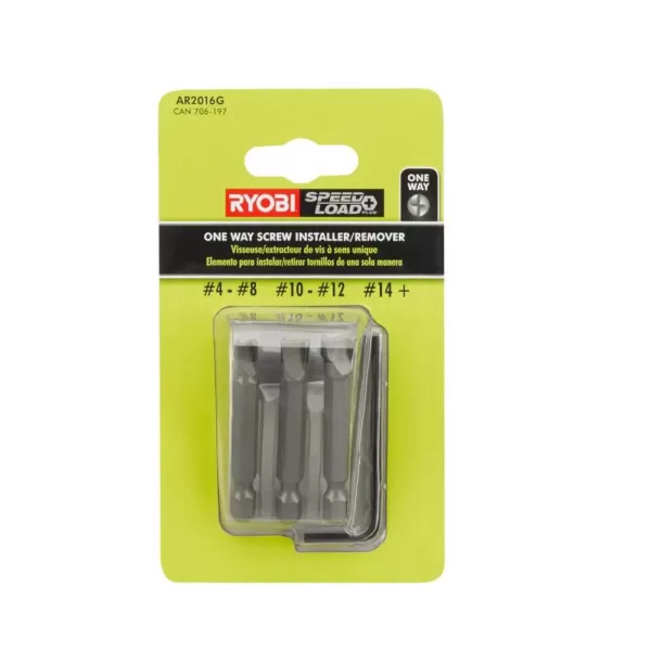 RYOBI One-Way Screw Remover/Installer Set with Sleeve (3-Piece)